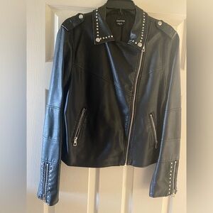 Bebe Studded Faux Leather Jacket